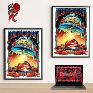 Dead And Company Sphere In Las Vegas Official Poster For The Night June 6th 2024 Alien Is Coming Wall Decor Poster Canvas