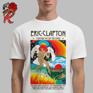 Eric Clapton Further On Up The Road European Tour 2024 Stellar Poster Tour Dates Classic T-Shirt