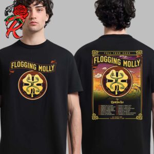 Flogging Molly Fall 2024 US Tour With Special Guests The Rumjacks Tour Dates List Two Sides Print Unisex T-Shirt