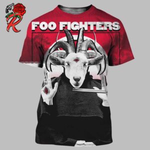 Foo Fighters Cardiff UK Merch Poster For The Concert At Principality Stadium On June 25 2024 The Baphomet Satan Goat Drummer Artwork All Over Print Shirt