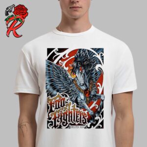 Foo Fighters Live At Hellfest 2024 Pegasus Artwork Poster In Clisson France On Jun 27-30 2024 Unisex T-Shirt