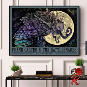Frank Carter And The Rattlesnakes In Hellfest Open Air Festival 2024 Infernopolis Clisson France Official Print Artwork Home Decor Poster Canvas