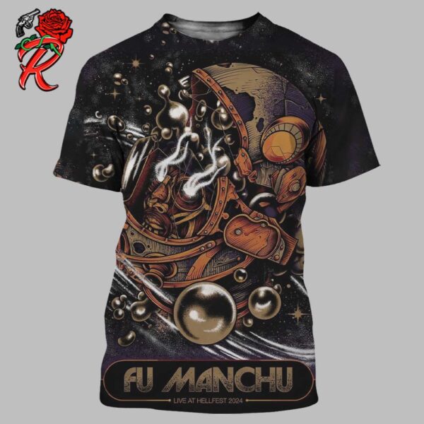 Fu Manchu In Hellfest Open Air Festival 2024 Infernopolis Clisson France Official Print Artwork All Over Print Shirt