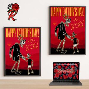 Guns N Roses Happy Father’s Day 2024 Wall Decorations Poster Canvas