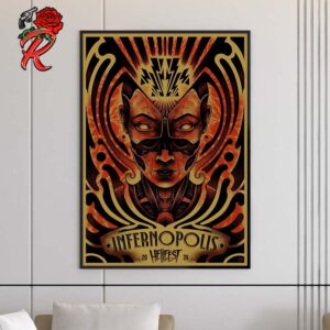 Hellfest Open Air Festival 2024 Infernopolis Clisson France Official Print Artwork Home Decor Poster Canvas