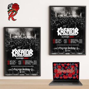 Kreator Summer Tour 2024 Schedule Tour Dates List Decor Poster Canvas
