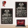 Angelus Apatrida Summer Aftermath Tour 2024 Schedule Dates List Poster Canvas For Home Decorations