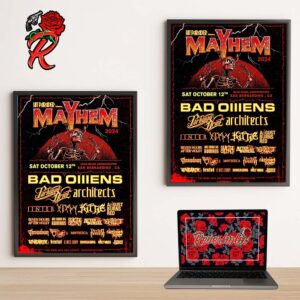 Mayhem Fest 2024 Is Back On October 12th At Glen Helen Amphitheater In San Bernardino CA Full Lineup The Second Poster Canvas