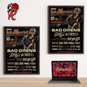 Mayhem Fest 2024 Is Back On October 12th At Glen Helen Amphitheater In San Bernardino CA Full Lineup The Third Poster Canvas
