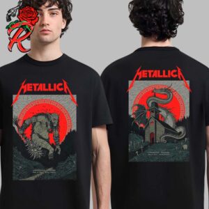 Metallica M72 Copenhagen Denmark Full Show Merch Combined At Parken Stadium In Copenhagen On June 14th And 16th 2024 Double Sides Unisex T-Shirt