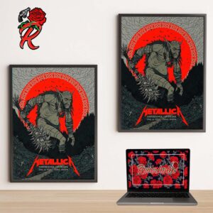 Metallica M72 Copenhagen Denmark Night 1 Poster At Parken Stadium In Copenhagen On June 14th 2024 The  M72 World Tour 2024 Home Decor Poster Canvas