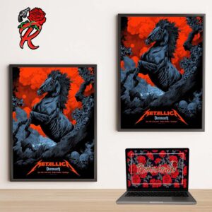 Metallica M72 Copenhagen Denmark The Devil Horse Poster For The Copenhagen Pop Up M72 World Tour 2024 At Parken Stadium In Copenhagen On June 14th And 16th 2024 Home Decor Poster Canvas