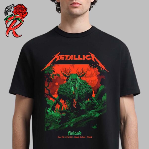 Metallica M72 Finland Merch For The Helsinki Pop Up M72 World Tour 2024 At Olympic Stadium In Helsinki On June 7 And 9 2024 Unisex T-Shirt