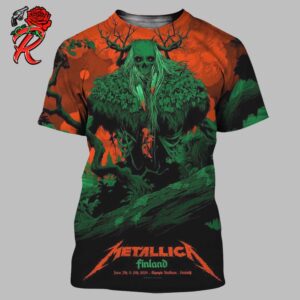 Metallica M72 Finland Poster For The Helsinki Pop Up M72 World Tour 2024 At Olympic Stadium In Helsinki On June 7 And 9 2024 All Over Print Shirt