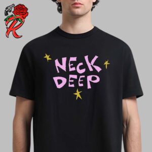 Neck Deep Summer Merch Collection 2024 Pink Logo With Stars Unisex T-Shirt