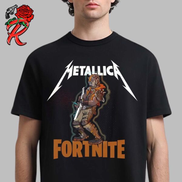 Official Metallica x Fortnite Merch Collaboration M72 Fire Art Unisex T-Shirt