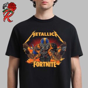 Official Metallica x Fortnite Merch Collaboration M72 Fury Art Unisex T-Shirt