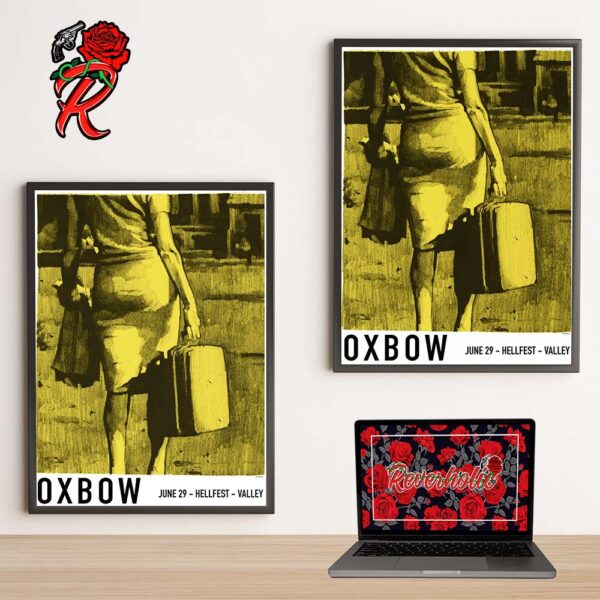 Oxbow Band Live At Hellfest 2024 Poster In Clisson France On Jun 29 2024 Home Decor Poster Canvas