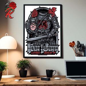 Pearl Jam London UK Merch Poster And The Murder Capital At Tottenham Hotspur Stadium On June 29 2024 Art By Ames Bros Home Decor Poster Canvas