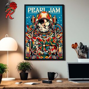 Pearl Jam London UK Merch Poster And The Murder Capital At Tottenham Hotspur Stadium On June 29 2024 Art By Van Orton Home Decor Poster Canvas