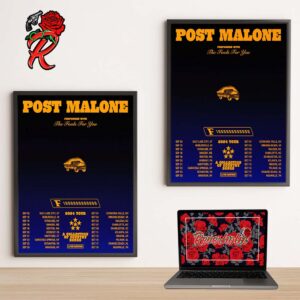 Post Malone The F-1 Trillion Tour 2024 A Collection Of Country Songs Tour Dates Home Decor Poster Canvas