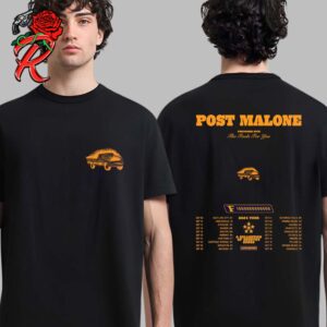 Post Malone The F-1 Trillion Tour 2024 A Collection Of Country Songs Tour Dates Two Sides Print Unisex T-Shirt