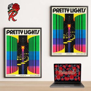 Pretty Lights VIP Poster Swirl Science Two Night Stop At The Hampton Coliseum On The Check Your Vector Tour In Hampton VA On May 31 And June 1 2024 Decor Poster Canvas