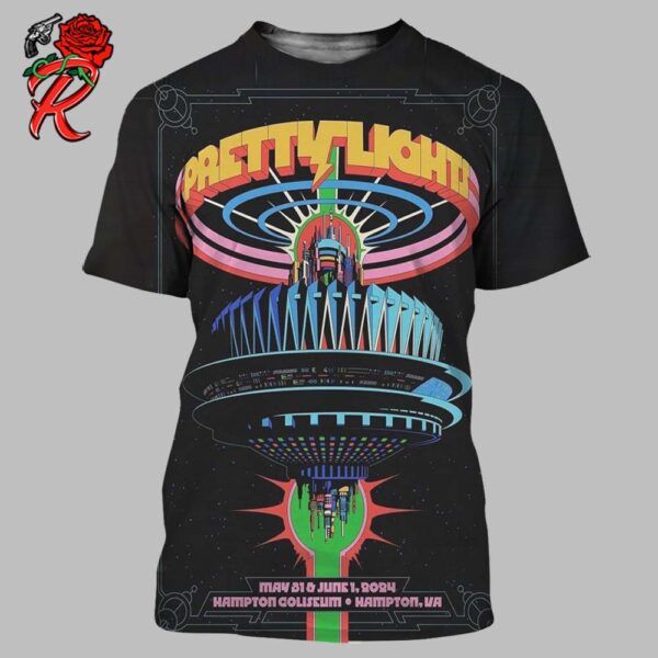 Pretty Lights Welcome To The Mothership Limited Edition Poster On May 31 And June 1 2024 At Hampton Coliseum In Hampton VA All Over Print Shirt