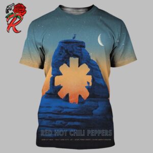 Red Hot Chili Peppers Blue Edition Poster For The Show Tonight In Salt Lake City UT At Utah First Credit Union Amphitheatre All Over Print Shirt