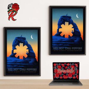 Red Hot Chili Peppers Blue Edition Poster For The Show Tonight In Salt Lake City UT At Utah First Credit Union Amphitheatre Home Decor Poster Canvas