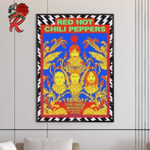 Red Hot Chili Peppers Concert Poster For Tonight Show In West Palm Beach Florida At IThink Financial Amphitheatre On June 18 2024 Decorations Poster Canvas