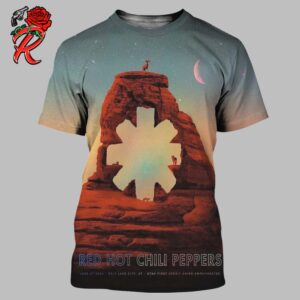 Red Hot Chili Peppers Red Edition Poster For The Show Tonight In Salt Lake City UT At Utah First Credit Union Amphitheatre All Over Print Shirt