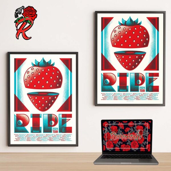 Ripe The Band New 2024 Tour Poster Strawberry Schedule Tour List And Dates Wall Decor Poster Canvas