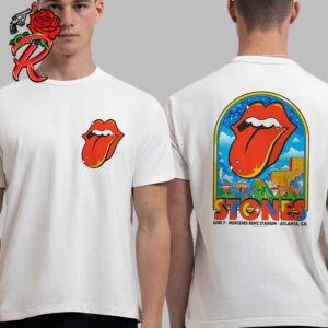 Rolling Stones Show At Mercedes Benz Stadium In Atlanta GA 2024 Lithograph City Merch On June 7 Hackney Diamonds Tour Unisex T-Shirt