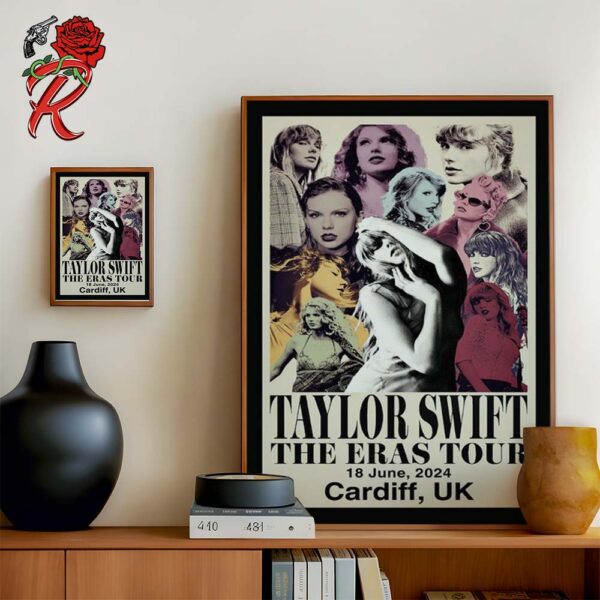 Taylor Swift The Eras Tour 2024 Poster For The Concert In Cardiff UK At Principality Stadium On June 18 2024 Home Decor Poster Canvas