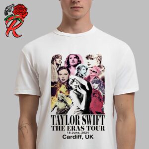 Taylor Swift The Eras Tour 2024 Poster For The Concert In Cardiff UK At Principality Stadium On June 18 2024 Vintage T-Shirt