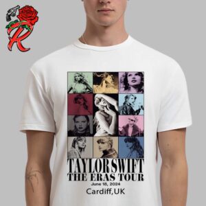Taylor Swift The Eras Tour Official Poster For The Concert In Cardiff UK At Principality Stadium On June 18 2024 Classic T-Shirt