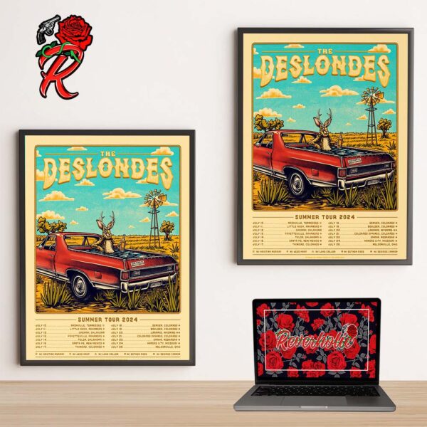 The Deslondes Summer Tour 2024 Tour Dates Poster Canvas For Home Decorations