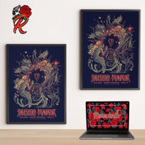 The Smashing Pumpkins Poster For Wien Austria At Wiener Stadhalle On June 24 2024 The Fairy Tales Of The Mermaid Of The Danube Artwork Home Decor Poster Canvas