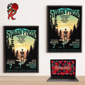 The Stolen Faces Celebrating The Music Of The Grateful Dead Poster One World Brewing West At Asheville In North Carolina On June 8 2024 Home Decor Poster Canvas