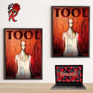 Tool Effing Tool Copenhell Concert In Kobenhaven DK Limited Merch Poster On June 22nd 2024 artwork from Pegah Salimi Home Decor Poster Canvas