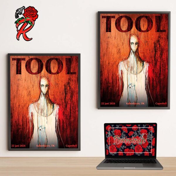 Tool Effing Tool Copenhell Concert In Kobenhaven DK Limited Merch Poster On June 22nd 2024 artwork from Pegah Salimi Home Decor Poster Canvas