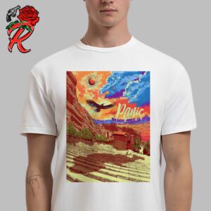 Widespread Panic Gig Poster For Red Rocks On June 21-23 2024 Open Edition Bird Soaring Over Red Rocks Art Vintage T-Shirt