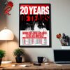 20 Years Of Tears VIP Poster Summer Tour 2024 With Full Lineup Stickers Artwork By Jacob Rosenburg Home Decor Poster Canvas