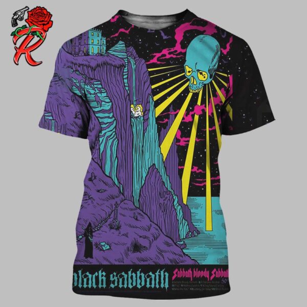 Black Sabbath Official Poster Commemorate The Classic 1973 Album Sabbath Bloody Sabbath All Over Print Shirt