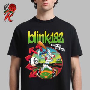 Blink 182 Home Run Derpy For Tonight Show In Boston MA At At Fenway Park On July 23 2024 Boston Red Sox Battler Rabbit Artwork Unisex T-Shirt