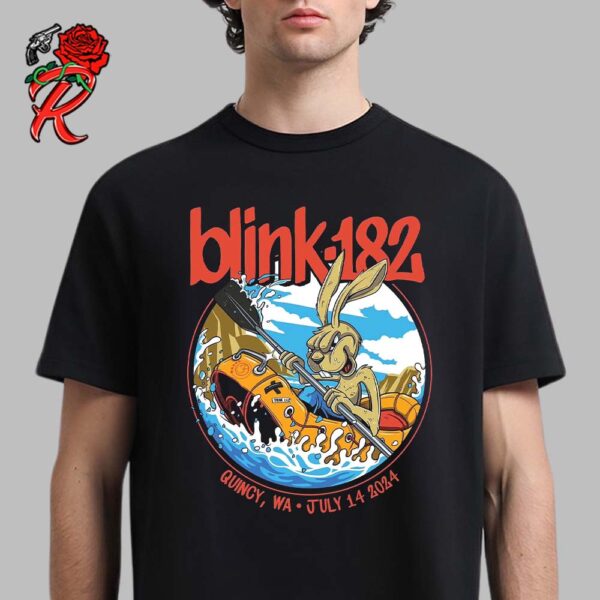 Blink 182 Merch For Quincy WA At The Gorge 2024 Limited Edition On July 14th 2024 One More Time Tour Unisex T-Shirt