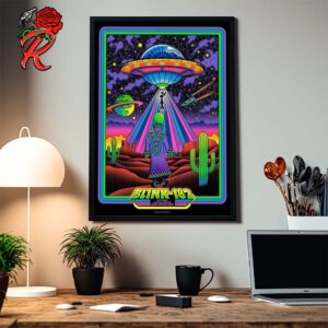 Blink 182 Merch Poster For The Show In Glendale Arizona At Desert Diamond Arena On July 2 2024 One More Time Tour 2024 Home Decor Poster Canvas