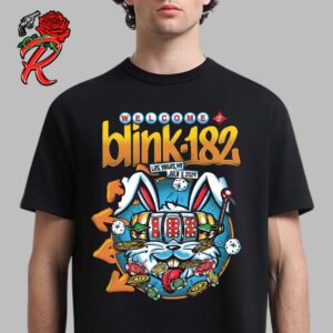 Blink 182 Merch Welcome To Las Vegas NV At T Mobile Arena On July 3 2024 Jackpot Rabbit Machine Artwork Unisex T-Shirt