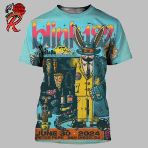 Blink 182 Poster For Special San Diego CA Hometown Show At Petco Park On June 30 2024 All Over Print Shirt